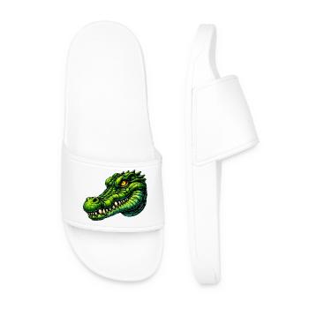Alligator-Krokodil - Männer Badelatschen - Weiß - Vorne