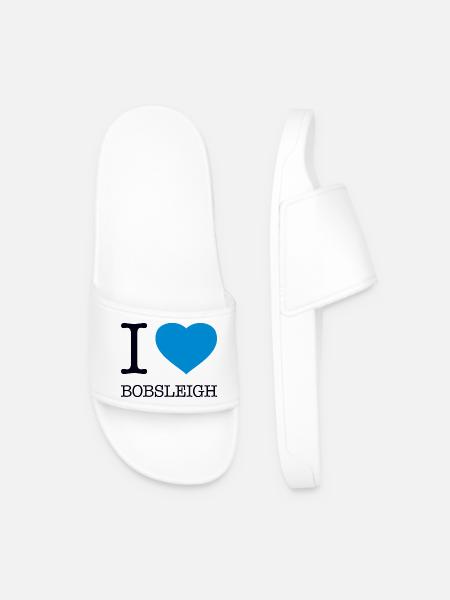 I LOVE BOBSLEIGH Bobfahren - Men’s Pool Sliders - white