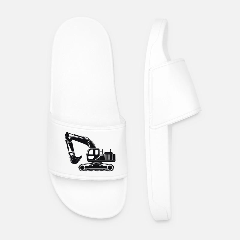 excavator - Men’s Pool Sliders - white