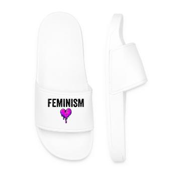 FÉMINISME - Claquettes Homme - blanc - Devant