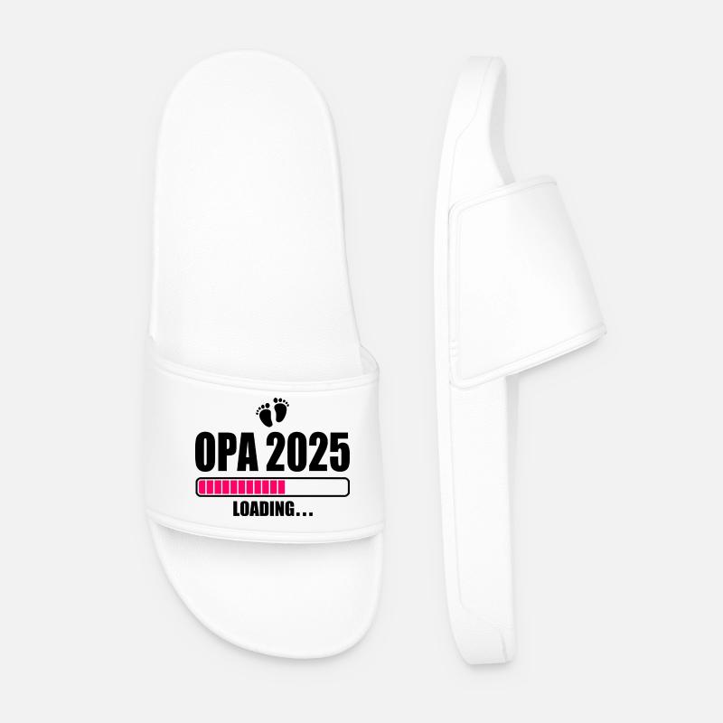 Opa 2025 loading - Männer Badelatschen - Weiß