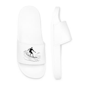 Croquis de surfeur - Claquettes Homme - blanc - Devant