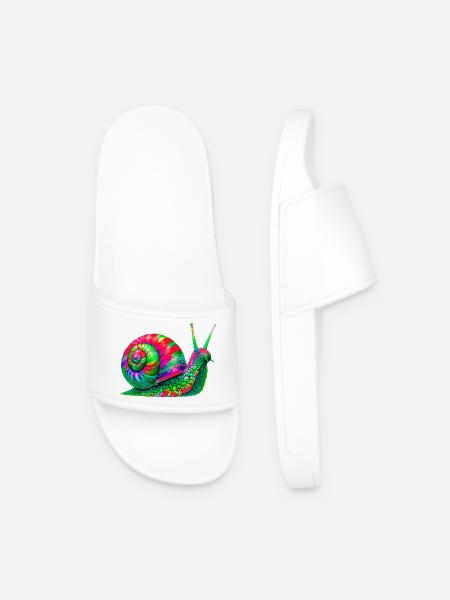 Snail - Men’s Pool Sliders - white