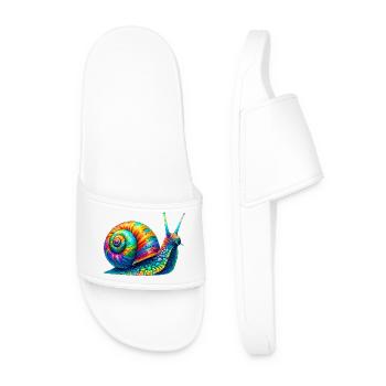 Snail - Men’s Pool Sliders - white - Front