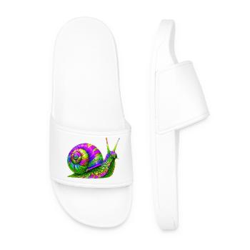 Schnecke - Männer Badelatschen - Weiß - Vorne