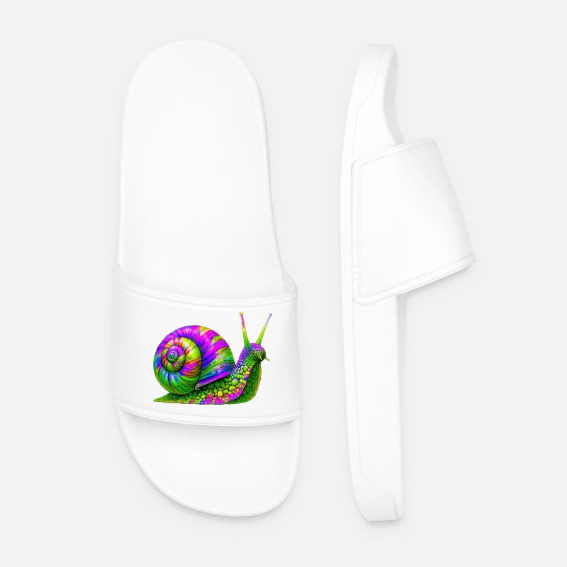 Schnecke - Männer Badelatschen - Weiß
