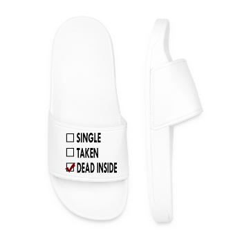 SINGLE noir blanc DEAD - Claquettes Homme - blanc - Devant