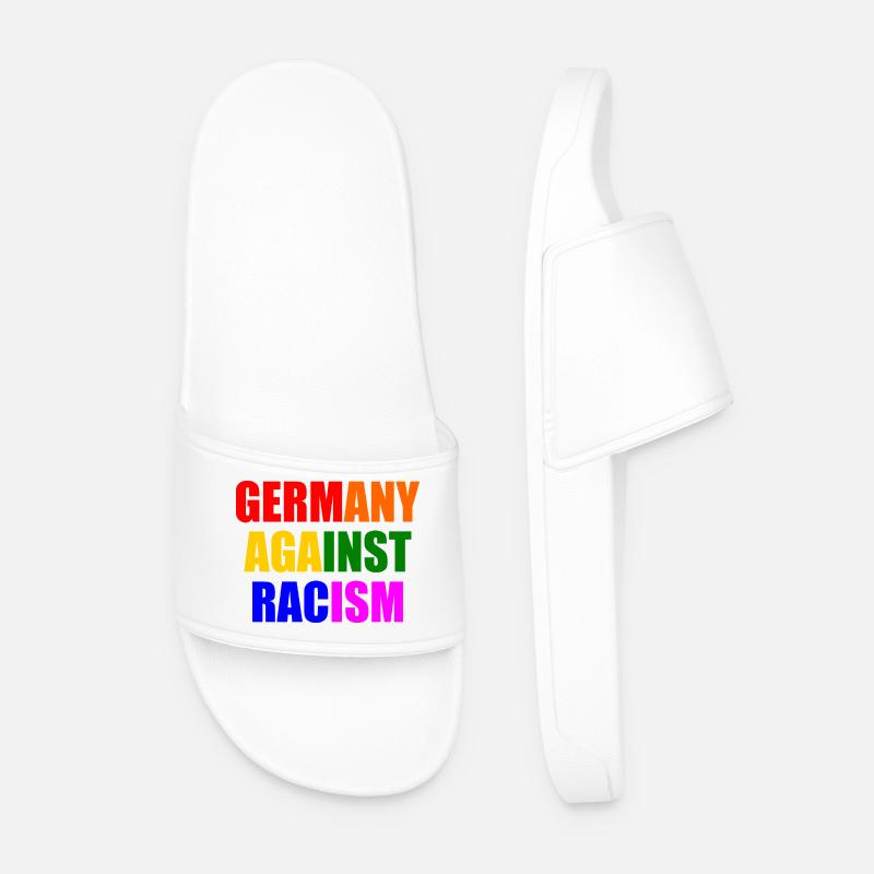 Germany against racism - Männer Badelatschen - Weiß