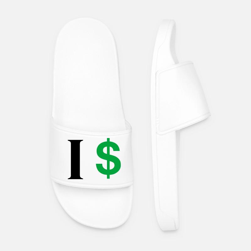 Buchstabe i Dollar - Männer Badelatschen - Weiß
