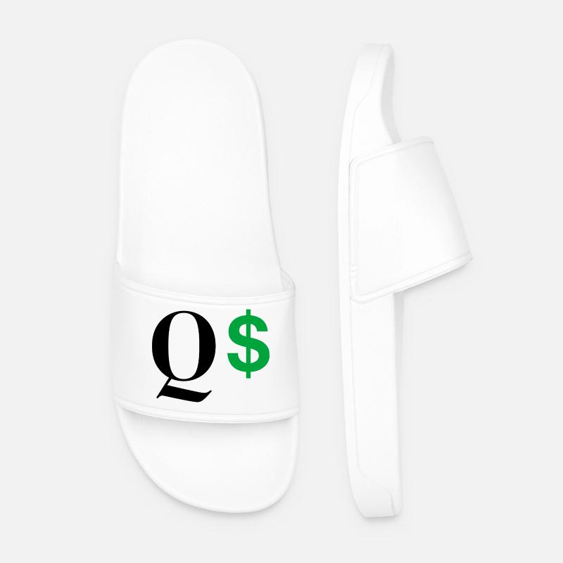 Buchstabe q dollar - Männer Badelatschen - Weiß