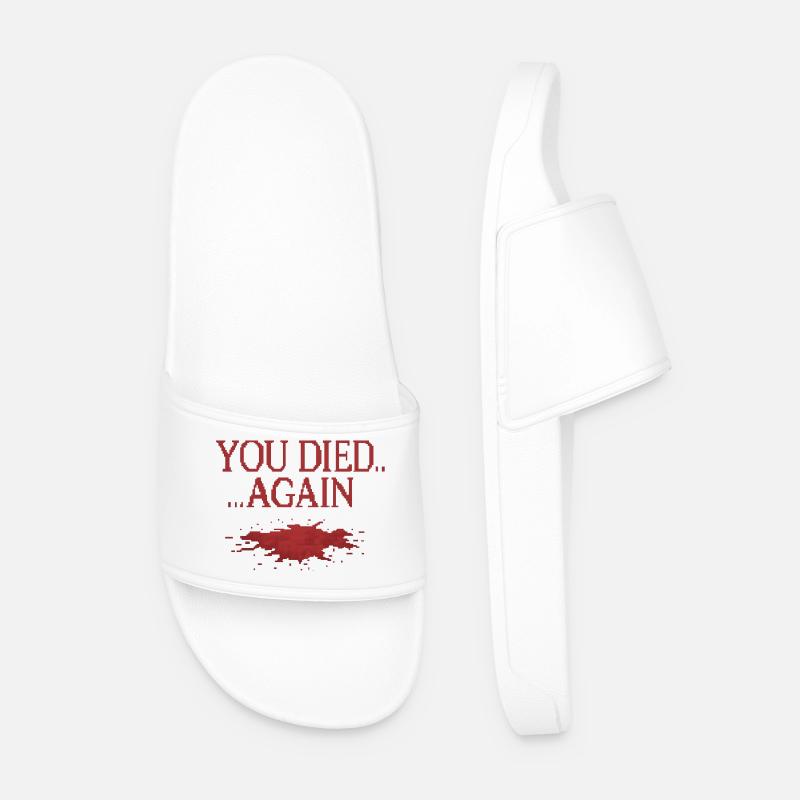 You died.... Again - Männer Badelatschen - Weiß