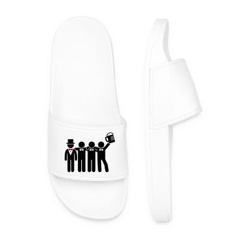 Groom Bachelor Party Crew Jga - Men’s Pool Sliders - white - Front