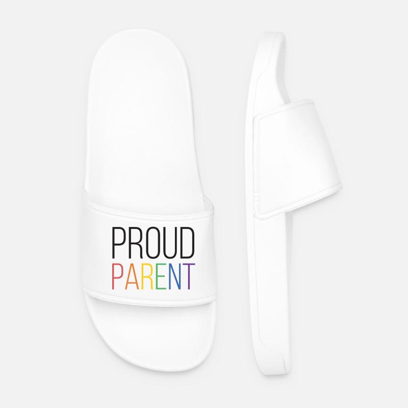 LGBTQ Pride Month - Stolze Eltern - Männer Badelatschen - Weiß