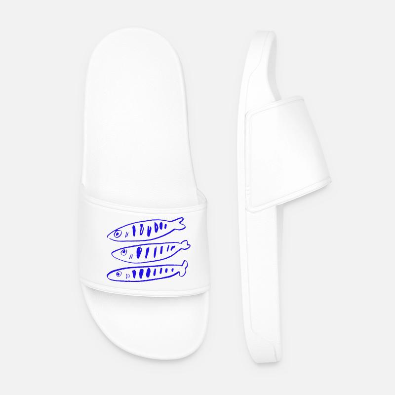 SMALL FISH - Men’s Pool Sliders - white