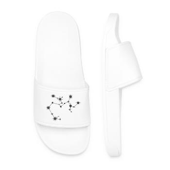 Sagittaire Constellation d’étoiles Zodiaque Noir et gris - Claquettes Homme - blanc - Devant