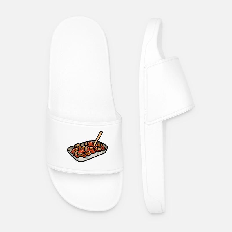 Berlin Currywurst Bratwurst Wurst Curry Grill - Claquettes Homme - blanc