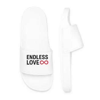 Unendliche Liebe Infinity Design - Männer Badelatschen - Weiß - Vorne