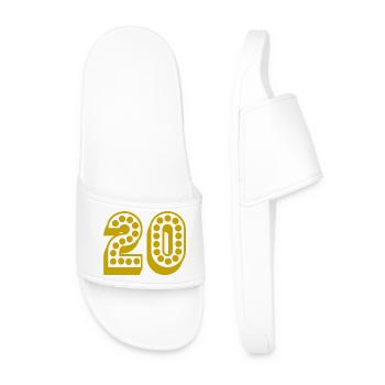 20. 20th ANNIVERSARY. 20 YEARS ANNIVERSARY. 20 YEARS. - Men’s Pool Sliders - white - Front