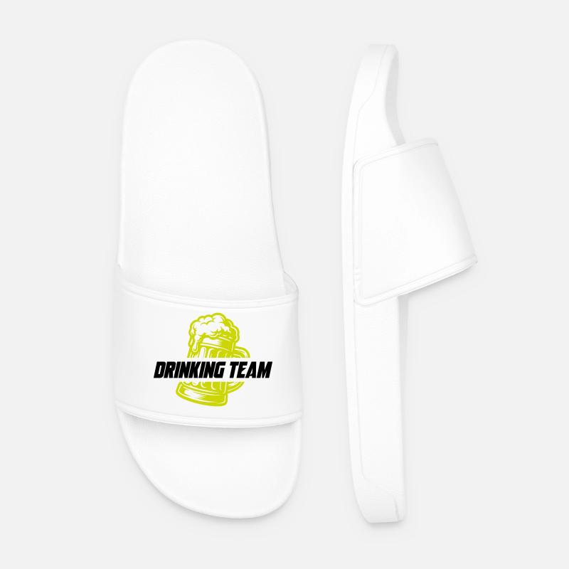 Drinking Team Bier - Männer Badelatschen - Weiß