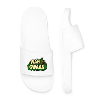 Reggae Jungle Wah Gwaan - Männer Badelatschen - Weiß - Vorne