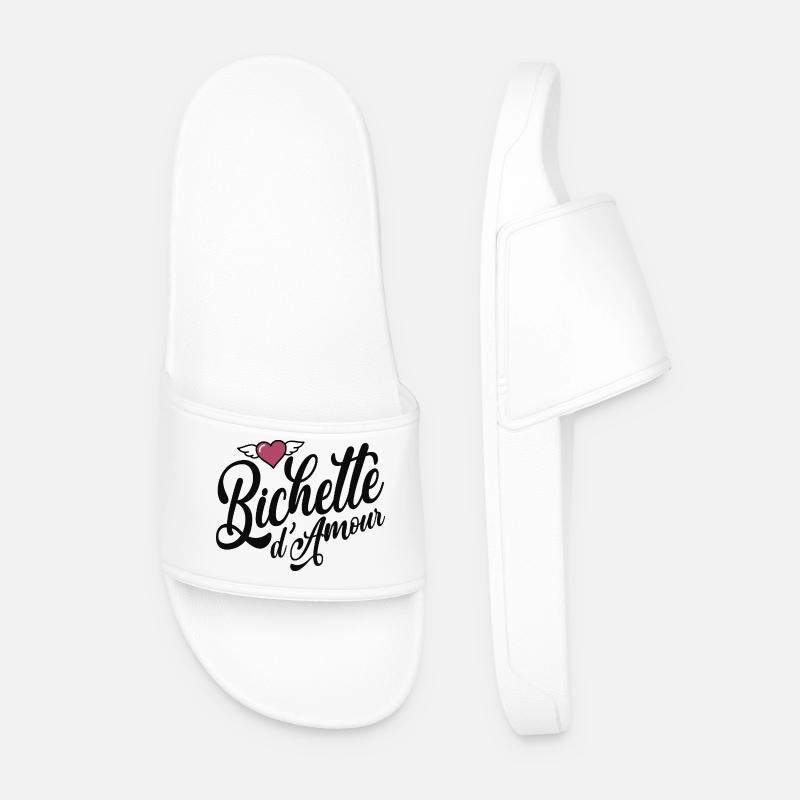 Bichette Love Ramantique Herzflügel - Männer Badelatschen - Weiß