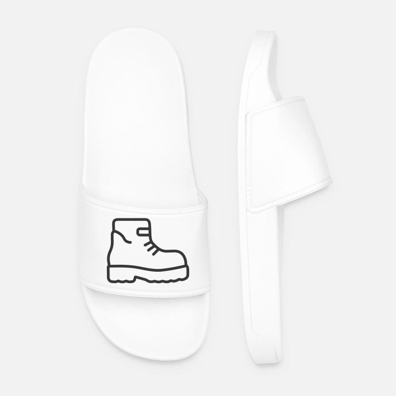 Wanderschuh-Symbol - Männer Badelatschen - Weiß