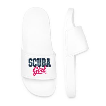 Scuba Girl Tauch-Design - Männer Badelatschen - Weiß - Vorne