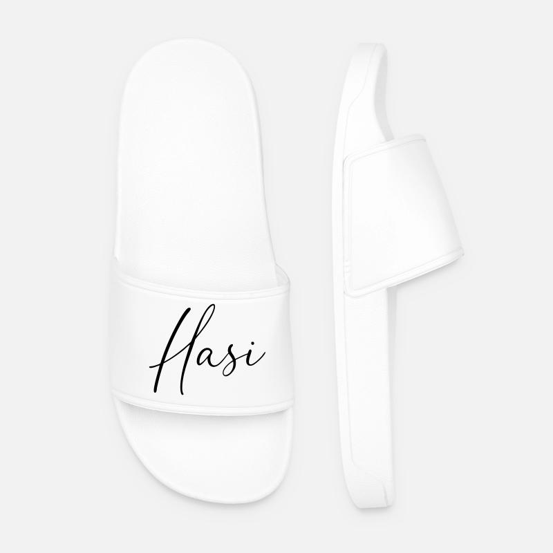 hasi / handschrift design - Männer Badelatschen - Weiß