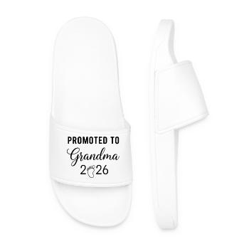 Promoted To Grandma 2026 - Men’s Pool Sliders - white - Front