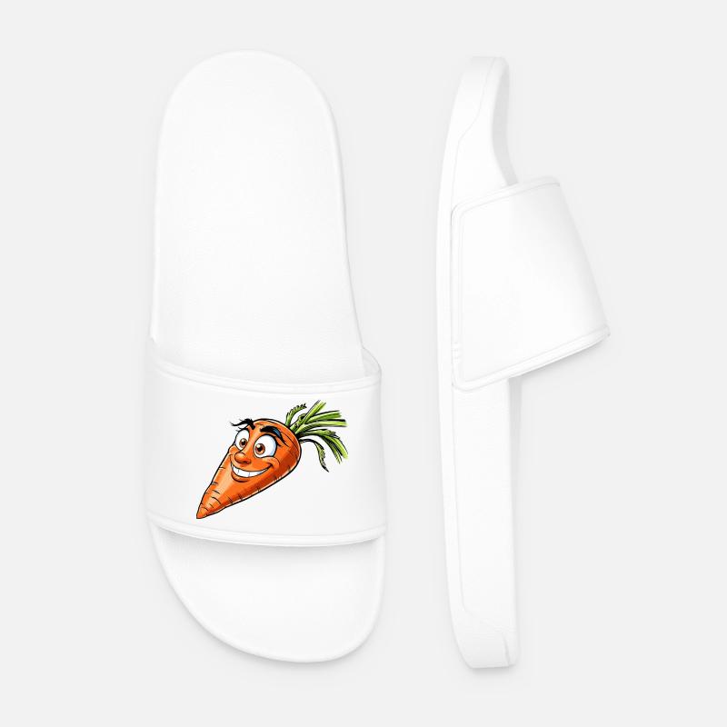 Karotte - Männer Badelatschen - Weiß