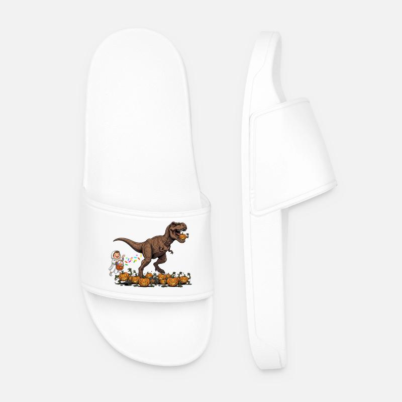 T-Rex Halloween DinoSpaß - Männer Badelatschen - Weiß
