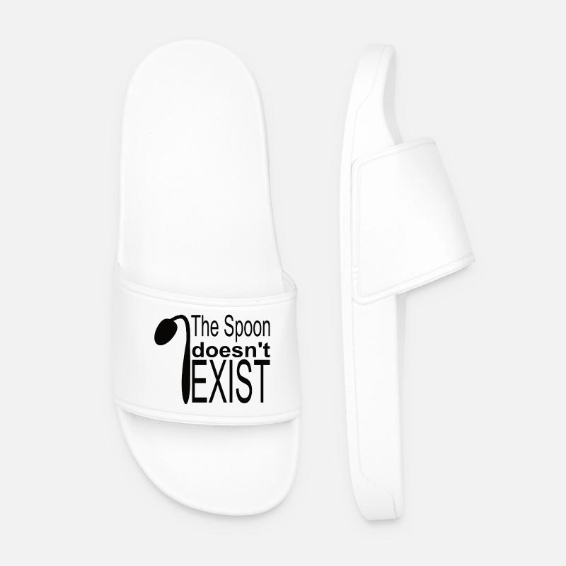 The spoon does not exist - Men’s Pool Sliders - white