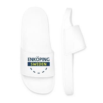 Enköping Sweden Signbadge - Men’s Pool Sliders - white - Front