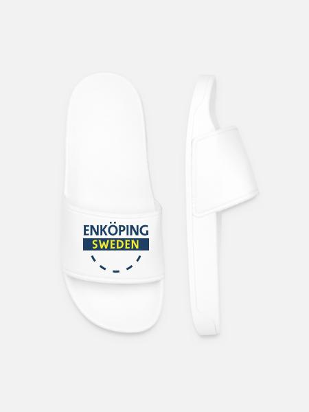 Enköping Sweden Signbadge - Men’s Pool Sliders - white