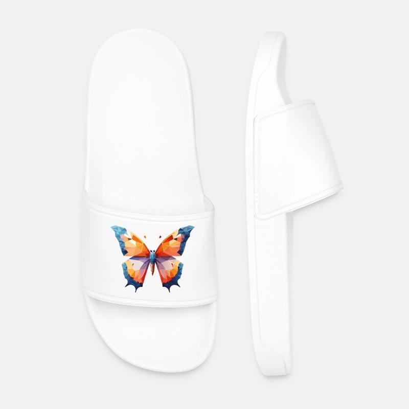 Schmetterling - Männer Badelatschen - Weiß