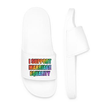 Je soutiens l’égalité du mariage - Claquettes Homme - blanc - Devant