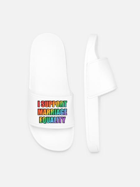 I Support Marriage Equality - Men’s Pool Sliders - white