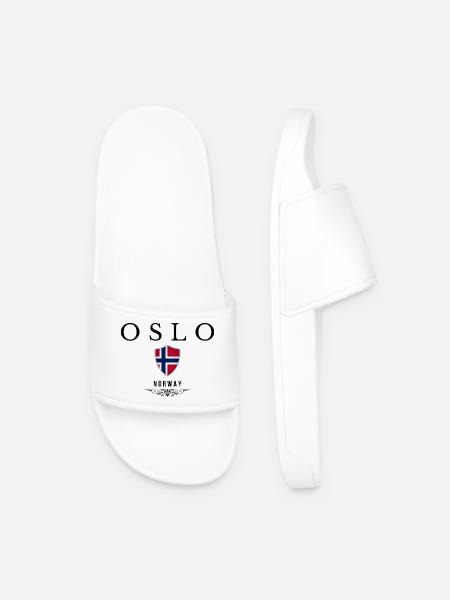 Souvenir Oslo, Oslo Norvège - Claquettes Homme - blanc