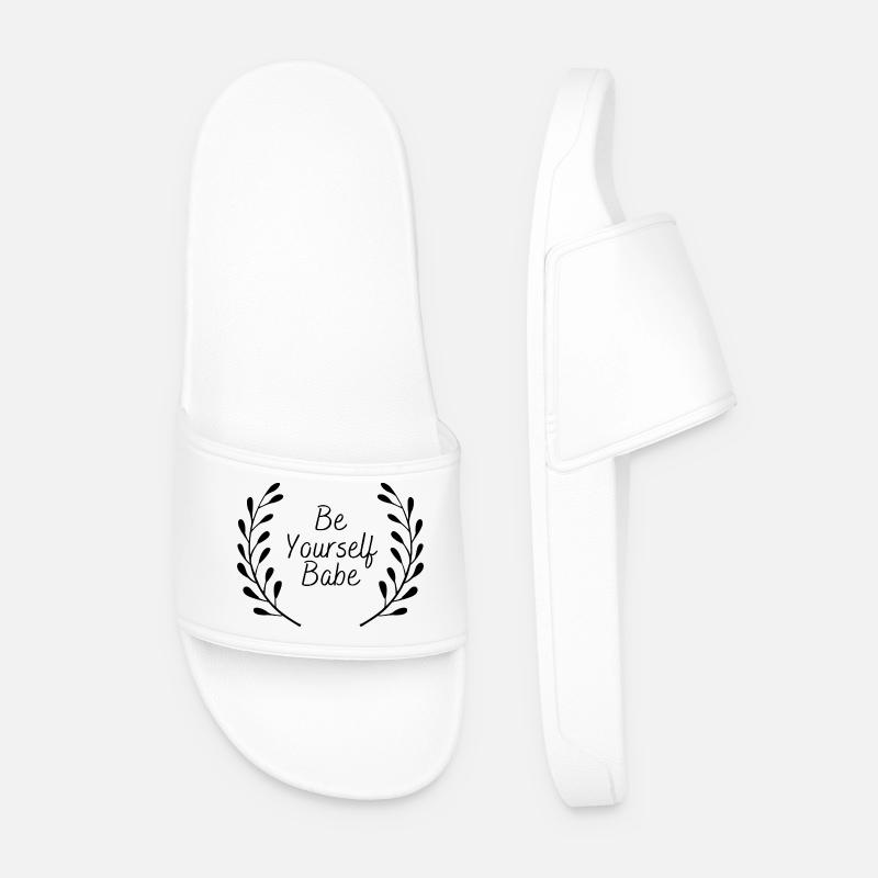 Be Yourself Babe - Männer Badelatschen - Weiß