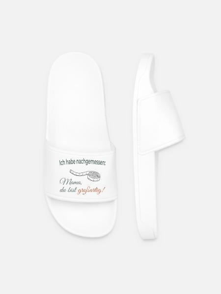 I measured – Mom, you're great! - Men’s Pool Sliders - white