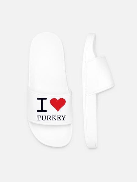 I LOVE TURKEY Türkei - Men’s Pool Sliders - white