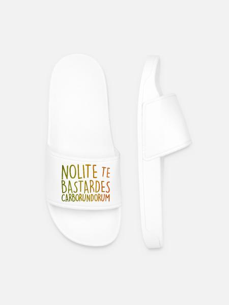 Nolite Te Bastardes Carborundorum - Men’s Pool Sliders - white