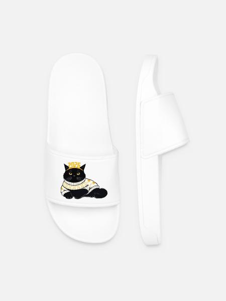 New Year 2026 Design - Men’s Pool Sliders - white