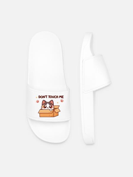 Kitten in Box – Do Not Touch - Men’s Pool Sliders - white