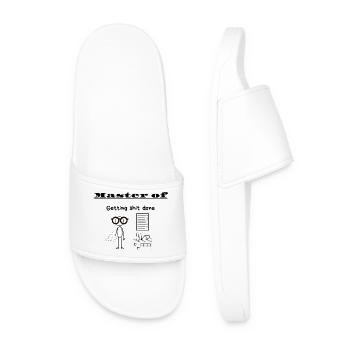 Master of Getting shit done - Men’s Pool Sliders - white - Front