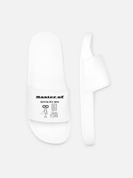 Master of Getting shit done - Men’s Pool Sliders - white