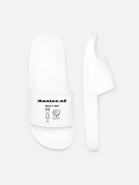 Master of Being a dad - Men’s Pool Sliders - white