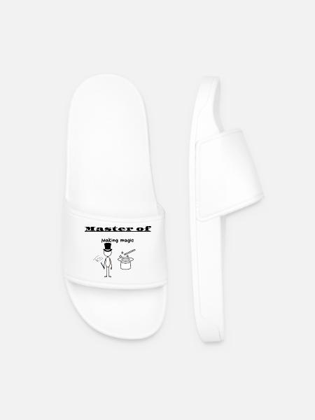 Master of Making magic - Men’s Pool Sliders - white