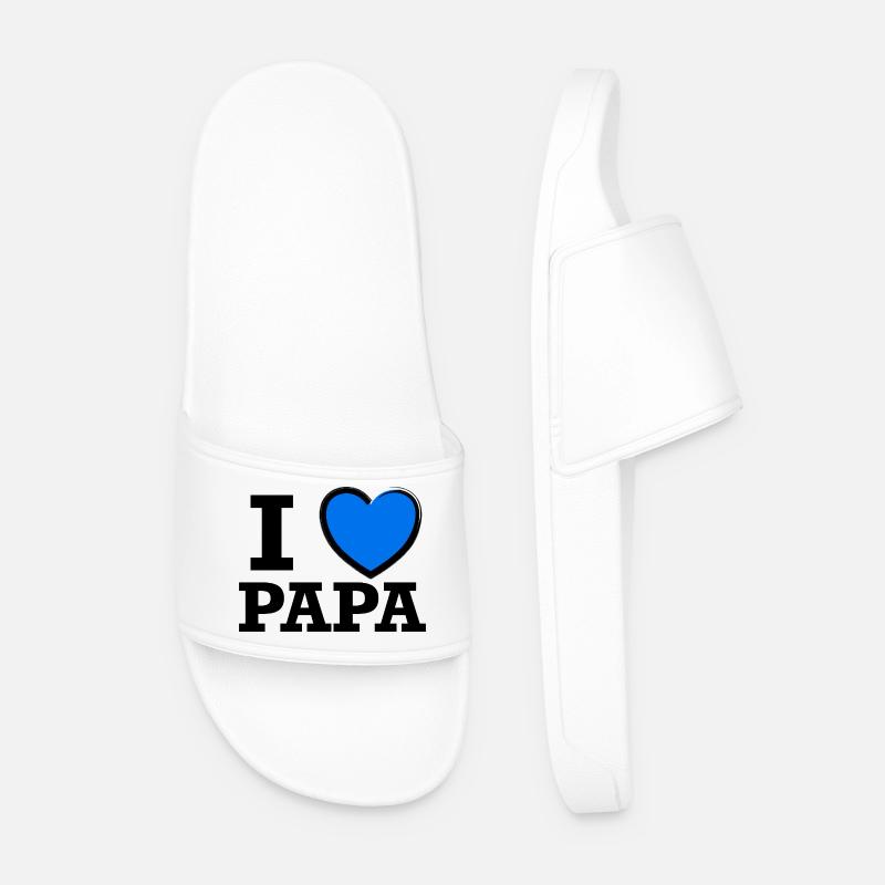 I love Papa - Männer Badelatschen - Weiß