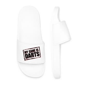 Darts Fun Hoodie & Shirt für Darts Fans - Männer Badelatschen - Weiß - Vorne